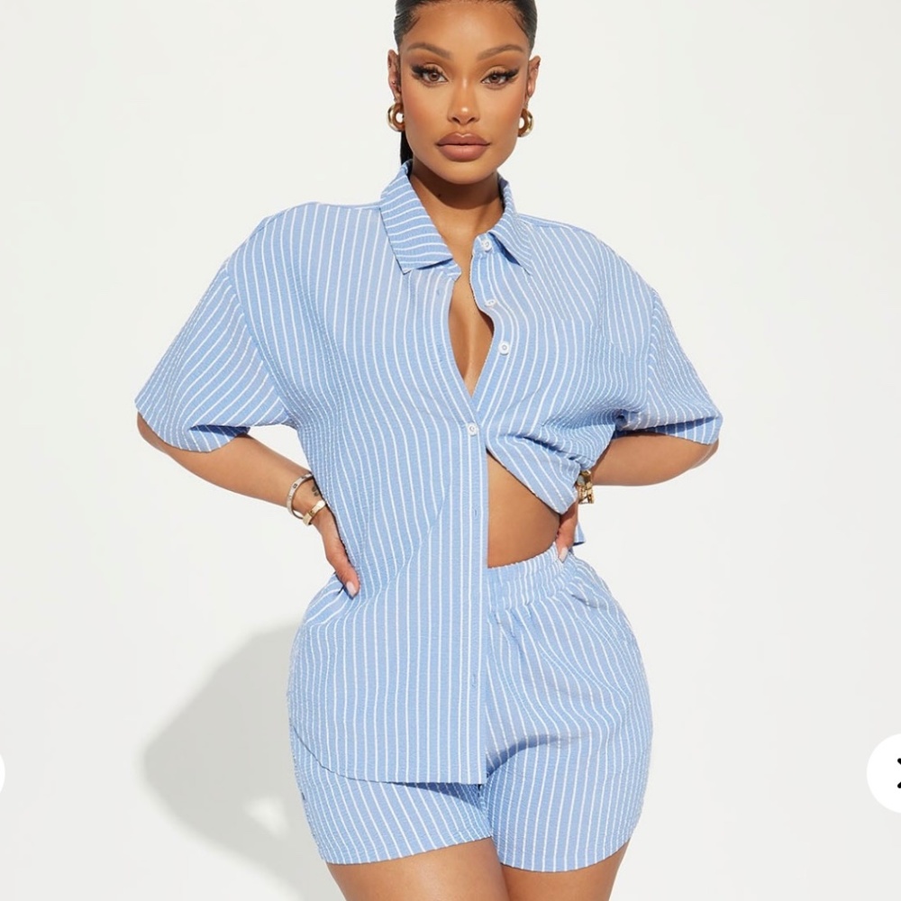 Two Piece Striped Matching Set